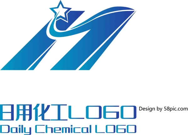 原创创意简约H字科技大气日用化工LOGO