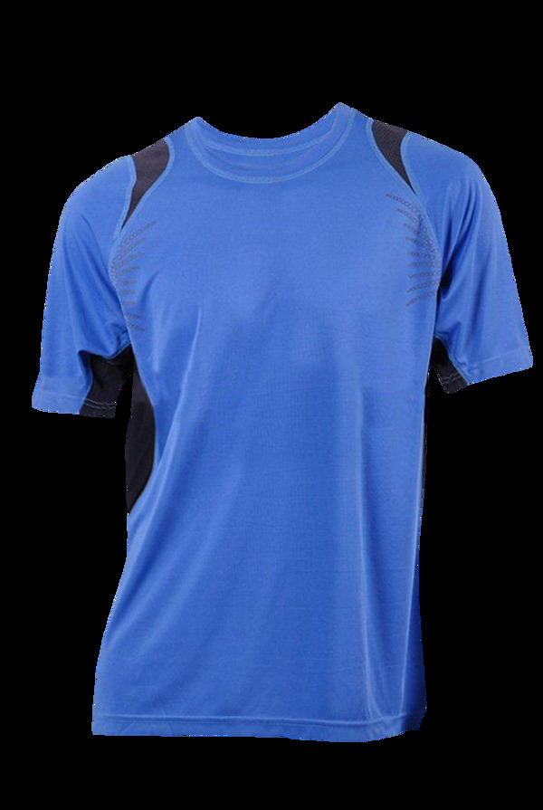 蓝色短袖运动服免抠png透明图层素材