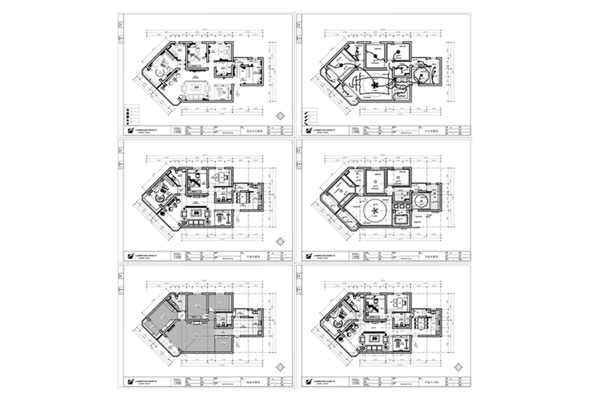 豪华住宅CAD室内施工图