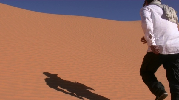 沙漠人物奔跑视频