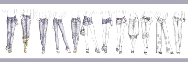 12款女裤设计图