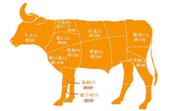 牛肉分布图模块身体结构