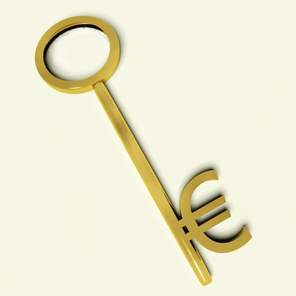关键是钱的象征符号或投资欧元