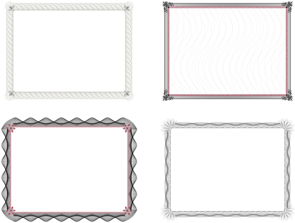 4款防伪花纹欧式文凭毕业证书