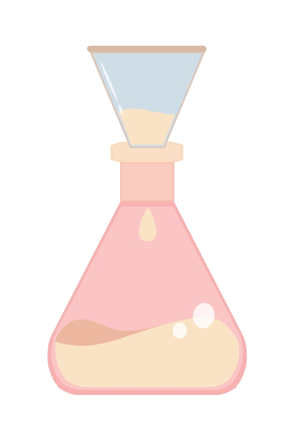 粉色的化学试剂插画