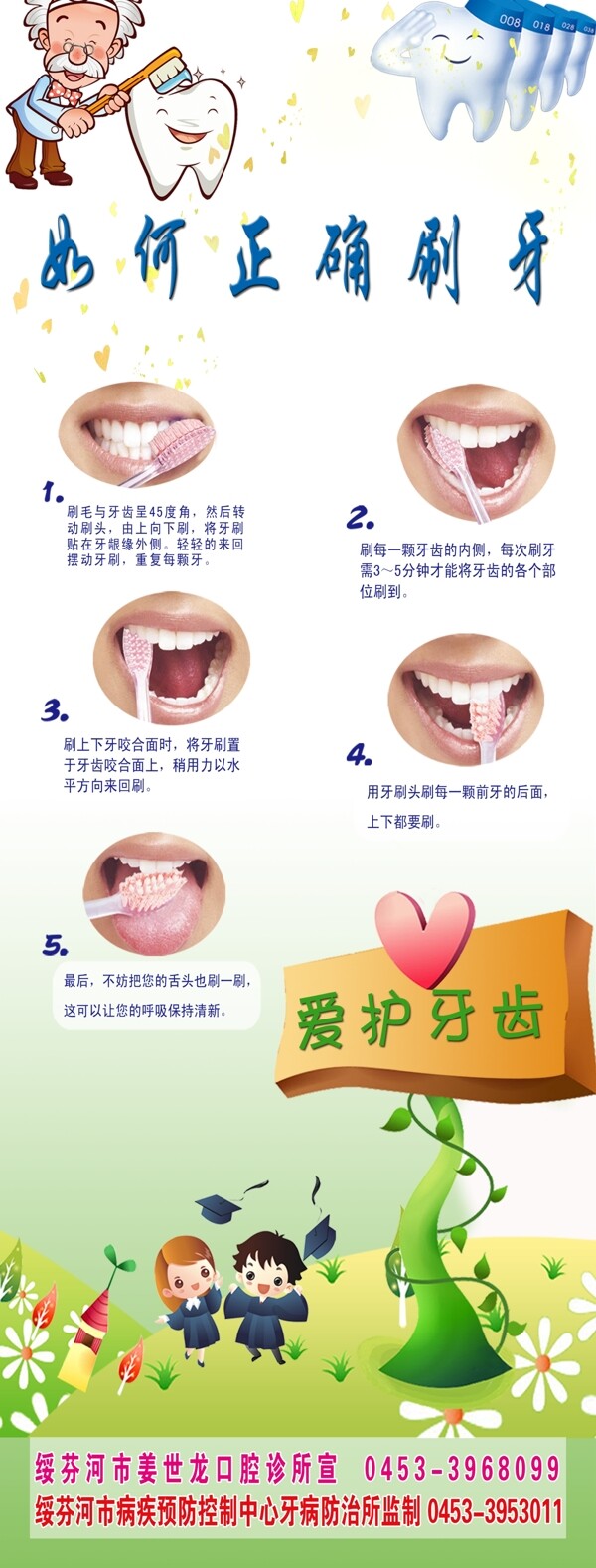 正确刷牙图片