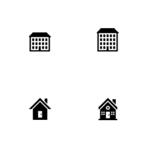 黑色创意建筑房屋图标元素