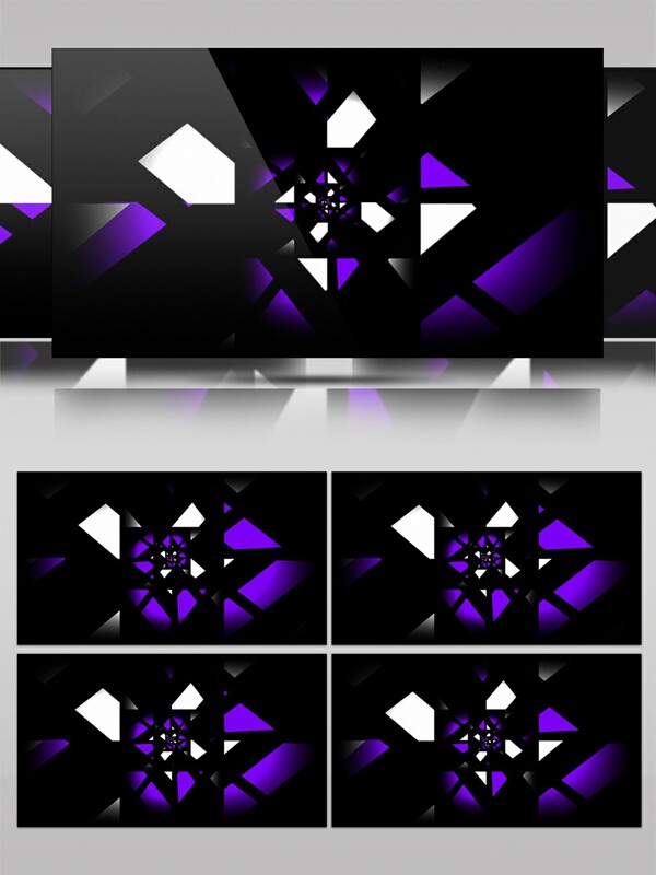 紫色神秘三角形动感视频素材
