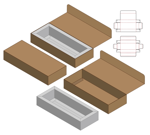 纸质包装盒刀模设计图