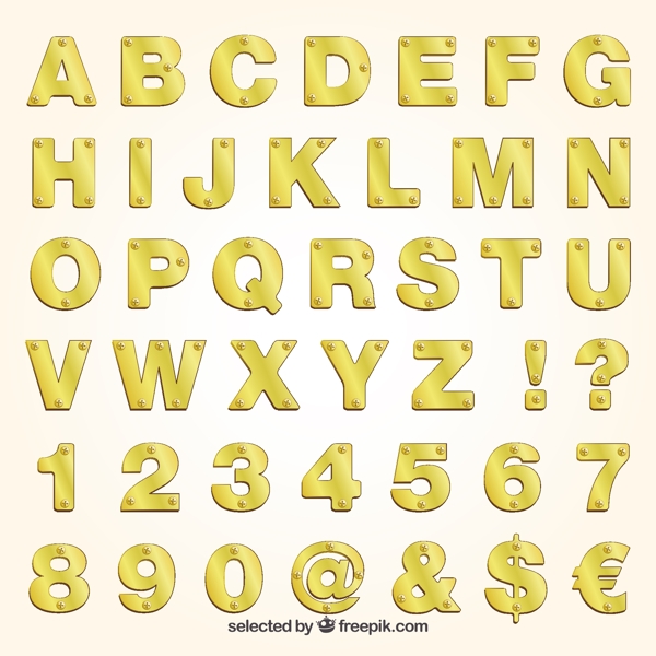 金色的字母