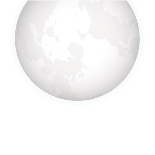矢量图立体球形月亮
