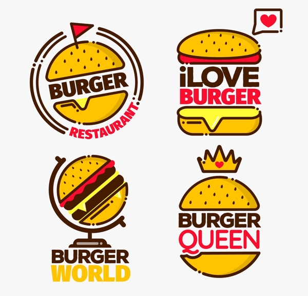 汉堡快餐logo设计