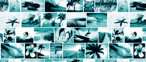 数码印花海滩风图片