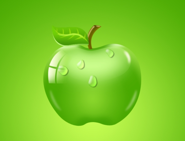 翠绿水晶苹果图片