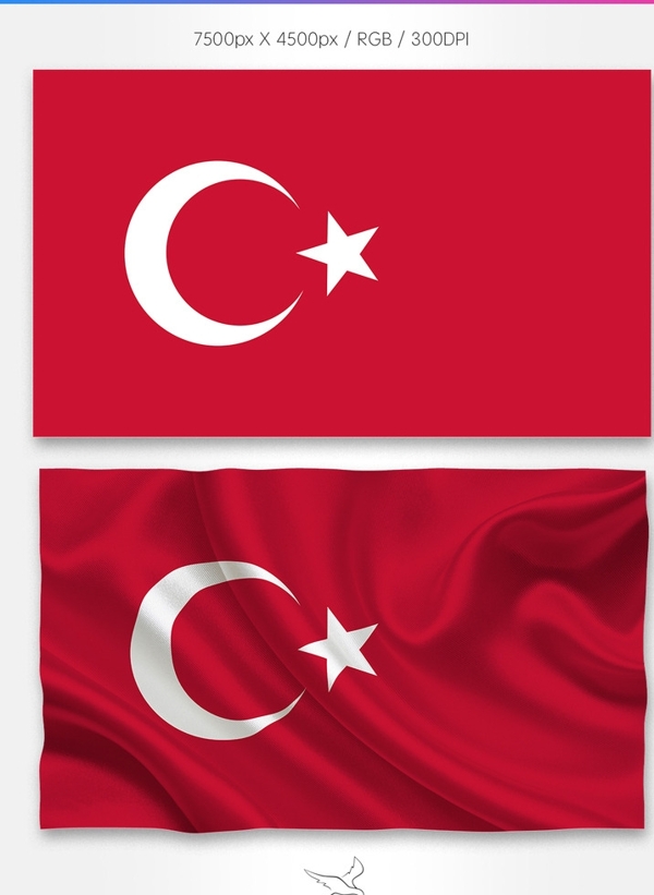 土耳其国旗分层psd