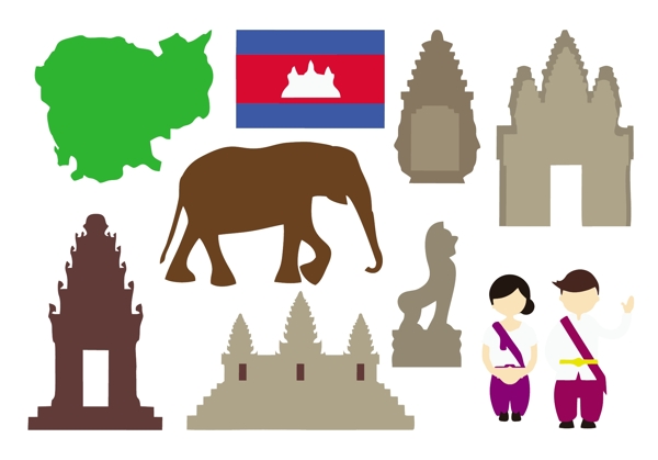 泰国城市旅游矢量素材