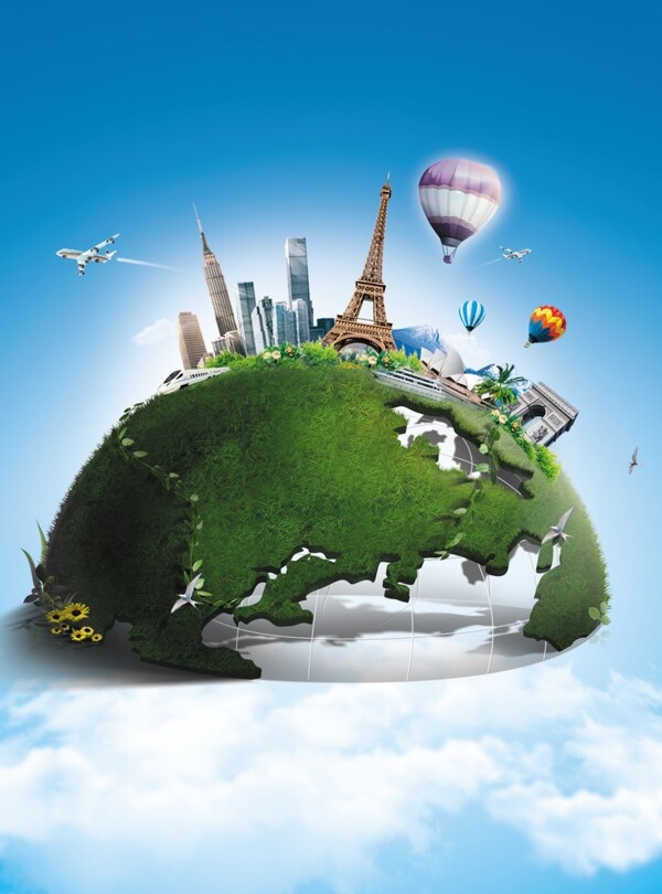 保护生态环境宣传海报psd素材