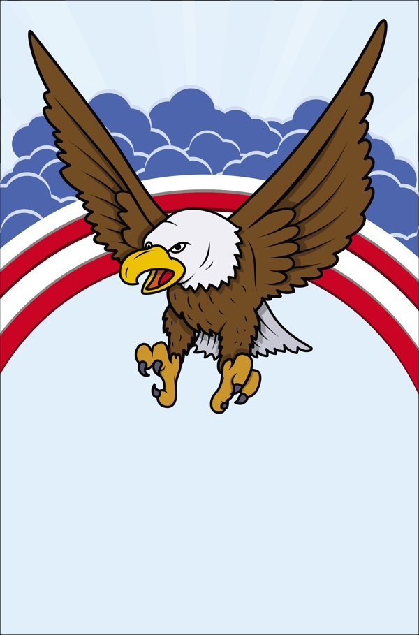 鹰的美国独立日向量的主题设计