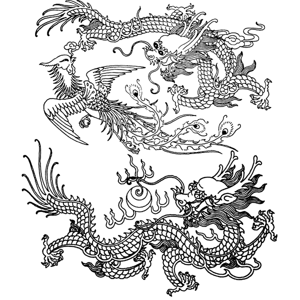 中国龙纹古典龙纹