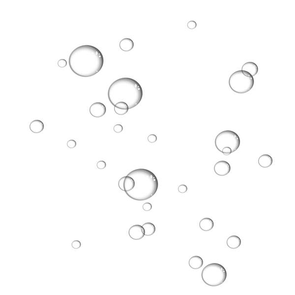 白色透明泡泡元素图片