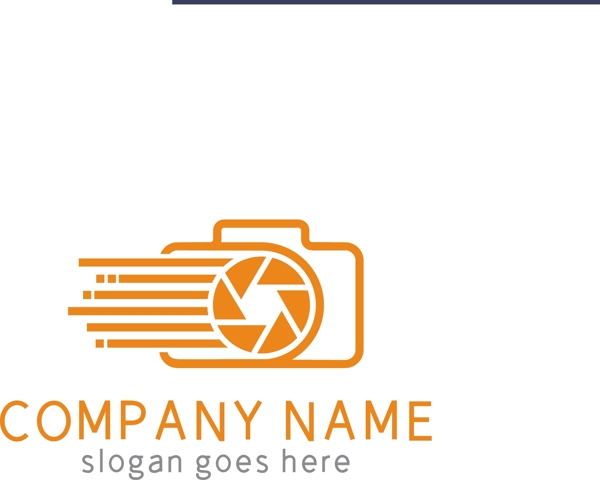 大气橙色摄影焦距广告logo