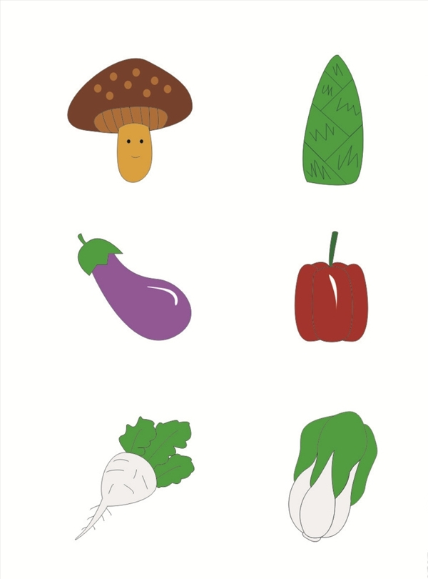 手绘卡通可爱蔬菜
