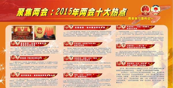 2015两会展板三张图片