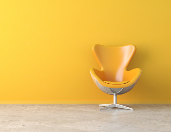 时尚个性的黄色沙发椅图片