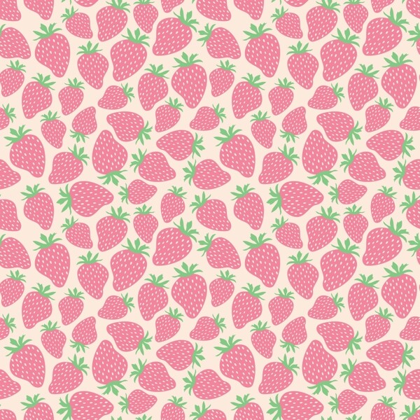 无缝花纹草莓