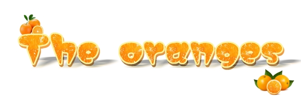 可爱橙子字体橙子果肉字体