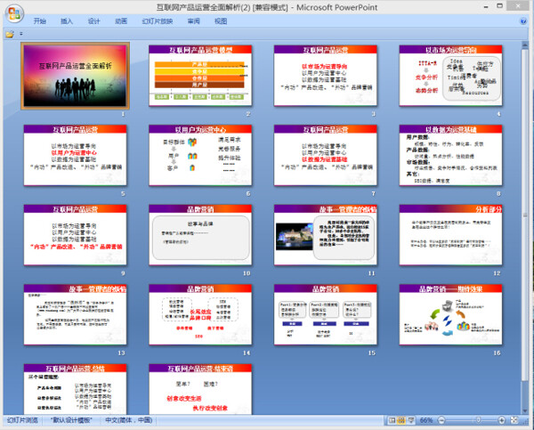 产品运营PPT模板下载
