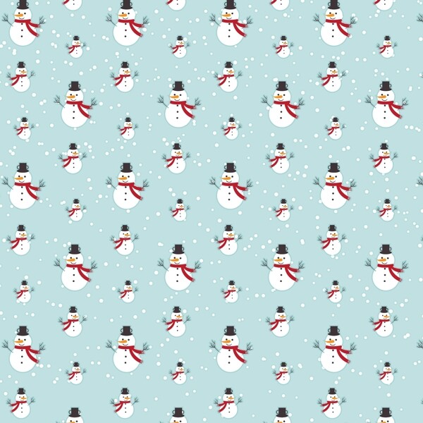 雪人的圣诞图案