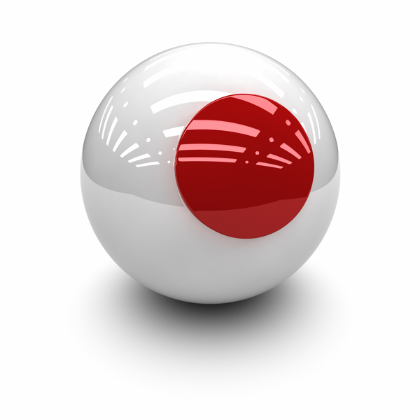 日本国旗球体图片