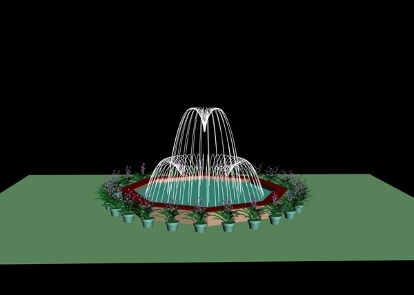 喷泉3D设计图片