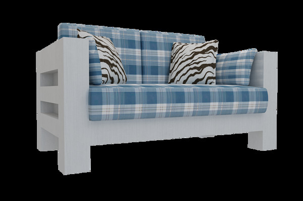 现代田园风格家装客厅沙发模型