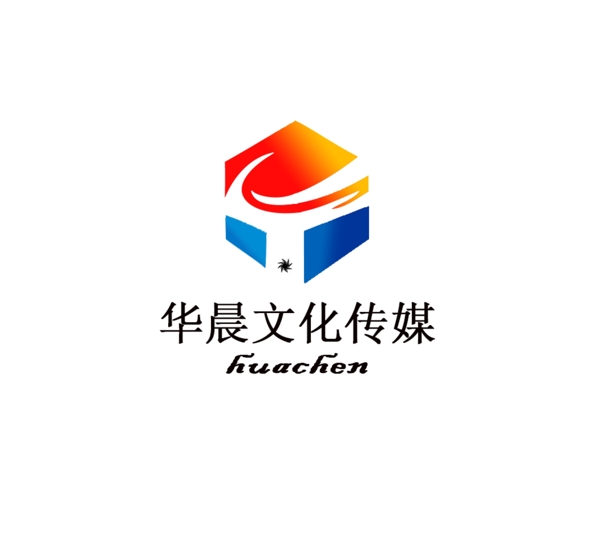 华晨文化传媒logo图标设计