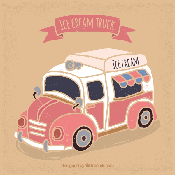 可爱的冰淇淋车