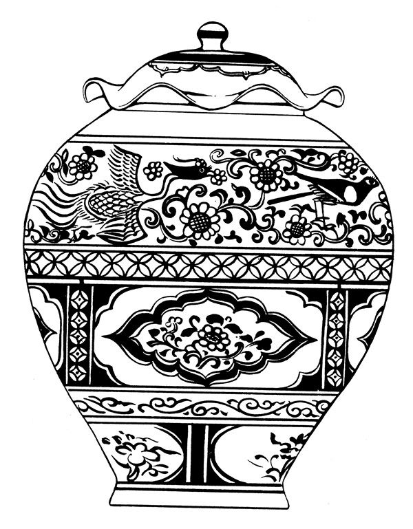 器物图案元明时代图案中国传统图案048