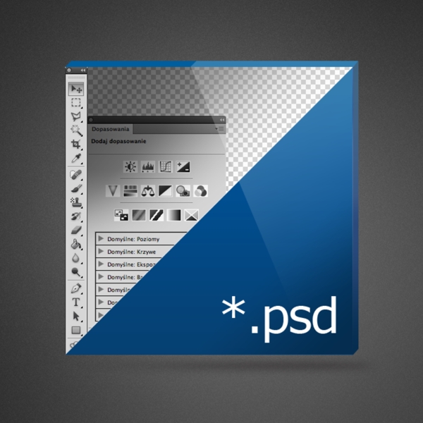 PS图象处理软件页式大PSD的图标