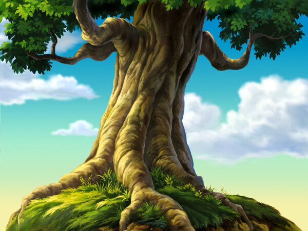 动画背景孤树图片