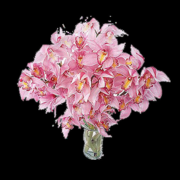 温馨清雅粉色花朵花束装饰元素