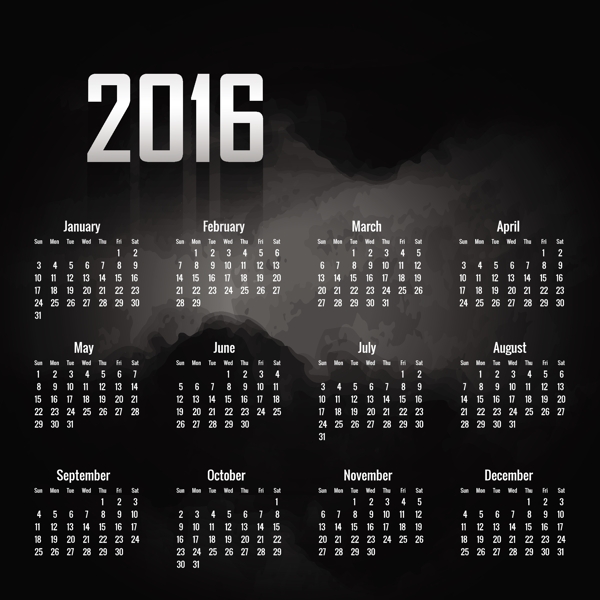 黑2016日历