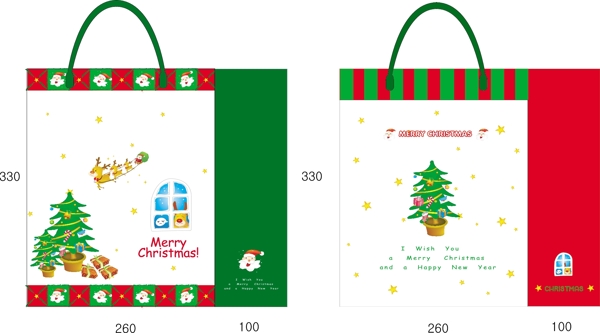 圣诞礼品pp袋两款图片