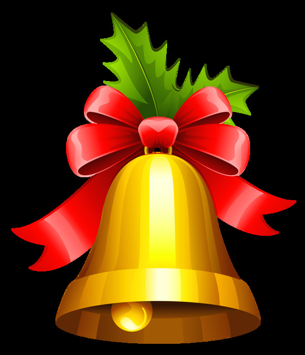 金色圣诞风铃免抠png透明图层素材