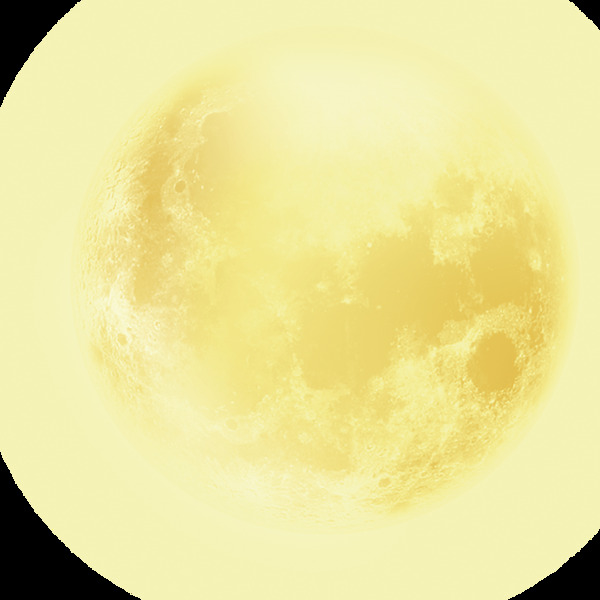 黄色星球光晕png元素素材