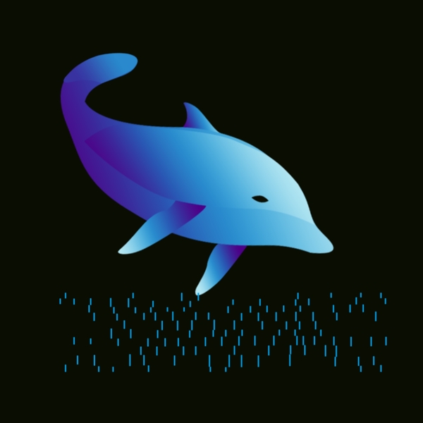 夏季海洋海底世界海豚png下载