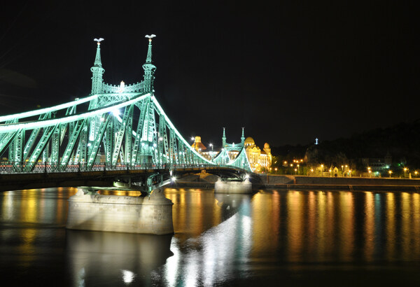 高架桥城市夜景图片