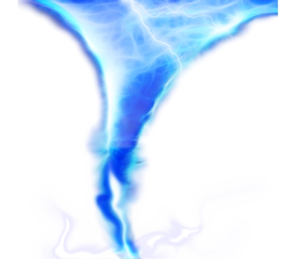 闪电蓝色龙卷风台风免抠psd透明素材