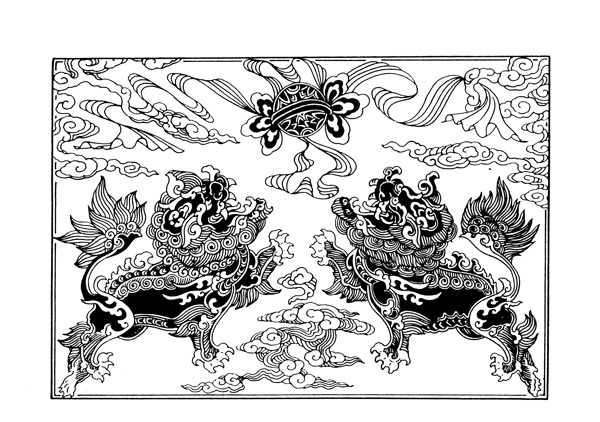 清代动物图案中国传统图案0072