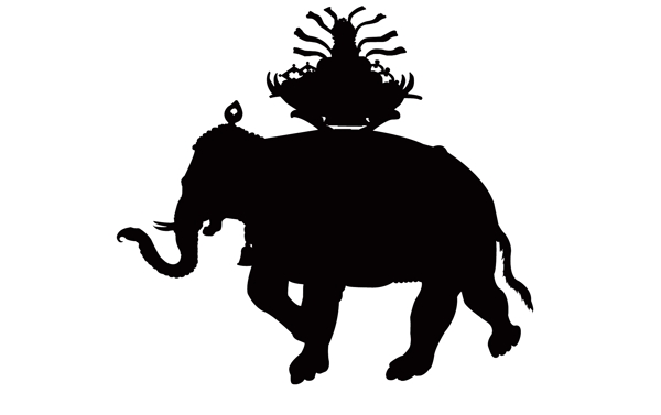 藏族大象剪影图片